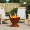 Braciere Vidaxl marrone 50 x 50 x 40 cm in acciaio corten