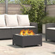 Braciere Vidaxl nero 60 x 60 x 30 cm in acciaio