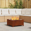 Vidaxl brasero marrón 60 x 60 x 30 cm acero corten