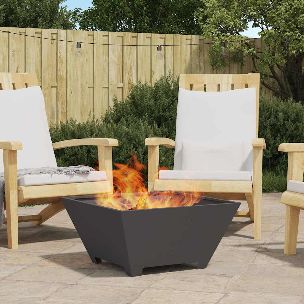 Braciere Vidaxl nero 60 x 60 x 30 cm in acciaio