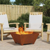 Braciere Vidaxl marrone 60 x 60 x 30 cm in acciaio resistente alle intemperie