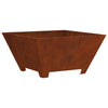 Braciere Vidaxl marrone 80 x 80 x 40 cm in acciaio corten
