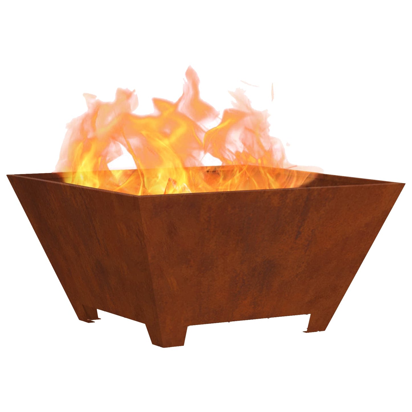 Braciere Vidaxl marrone 80 x 80 x 40 cm in acciaio corten