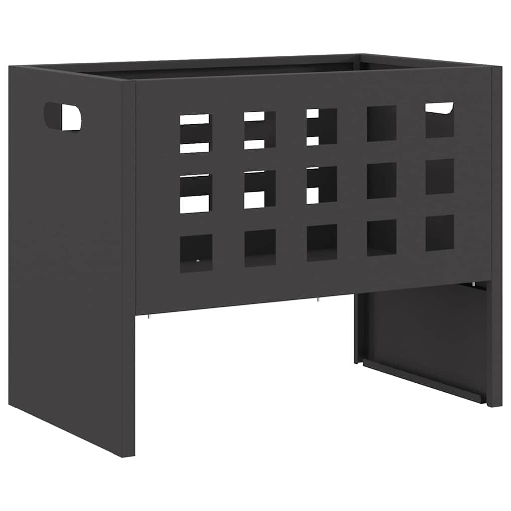 Braciere Vidaxl nero 50 x 30 x 40 cm in acciaio