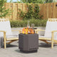 Vidaxl braciere senza fumo nero 48 x 48 x 51 cm in acciaio