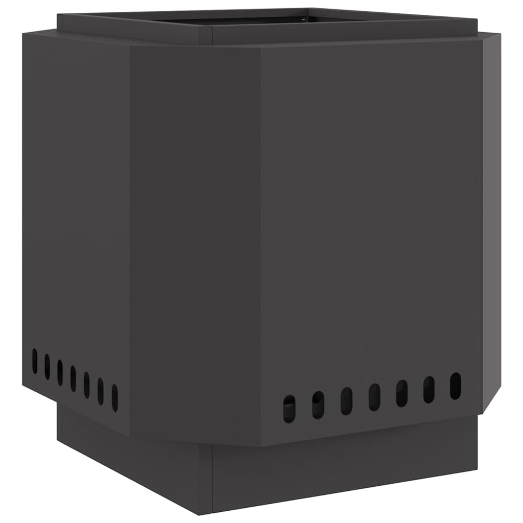 Vidaxl braciere senza fumo nero 48 x 48 x 51 cm in acciaio