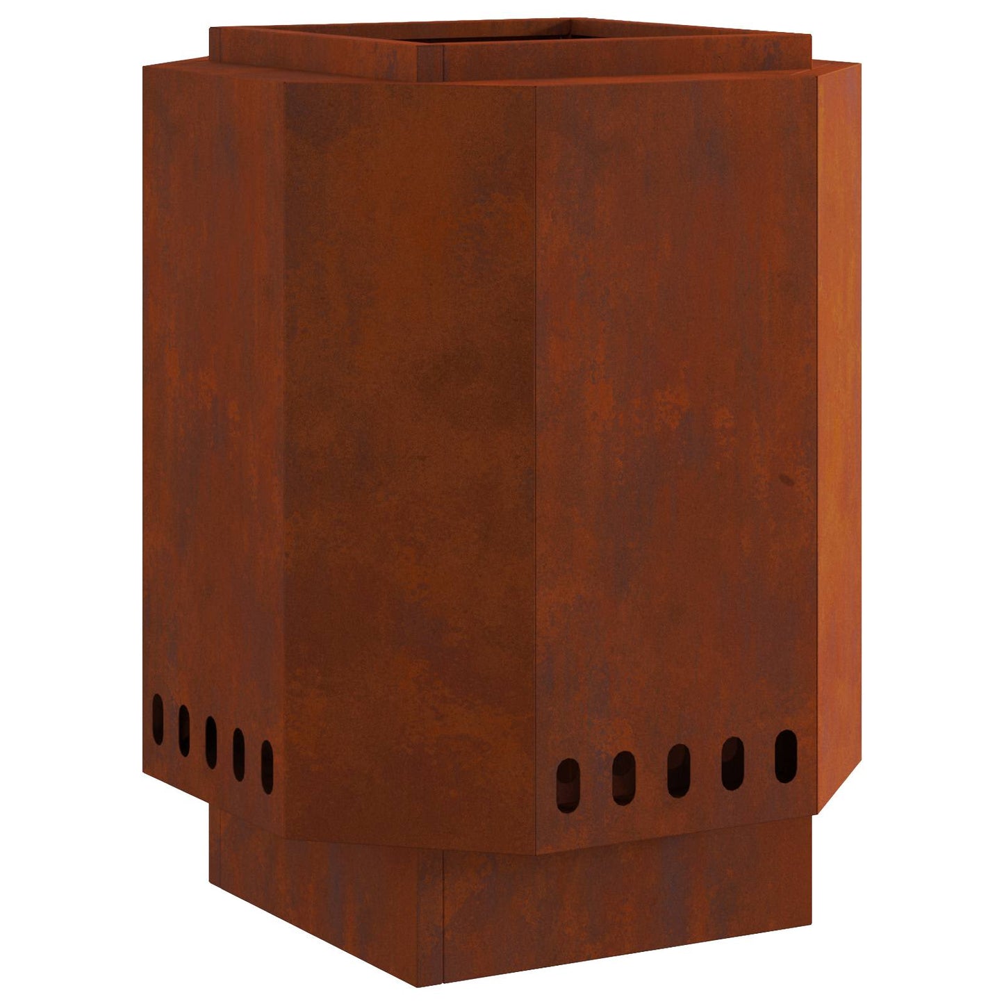 Vidaxl rookloze vuurschaal bruin 38 x 38 x 51 cm cortenstaal