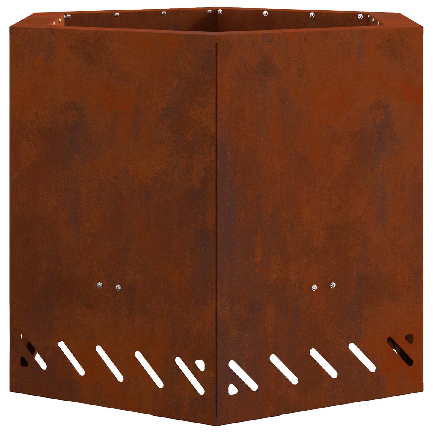 Braciere senza fumo Vidaxl marrone 58 x 58 x 51 cm in acciaio corten