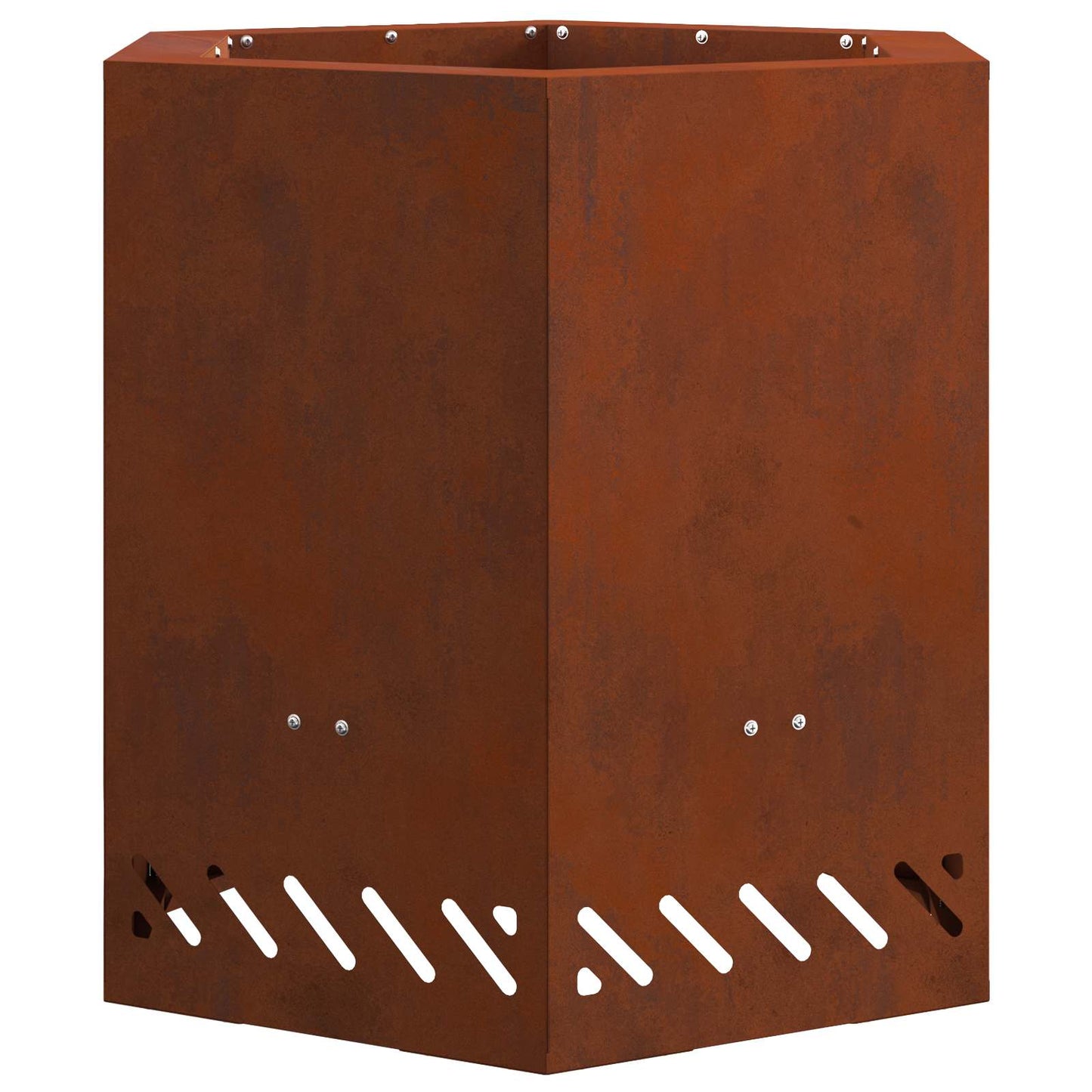 Brasero sin humo vidaxl marrón 48 x 48 x 51 cm acero corten