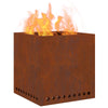 Vidaxl smokeless fire bowl brown 48 x 48 x 50 cm corten steel