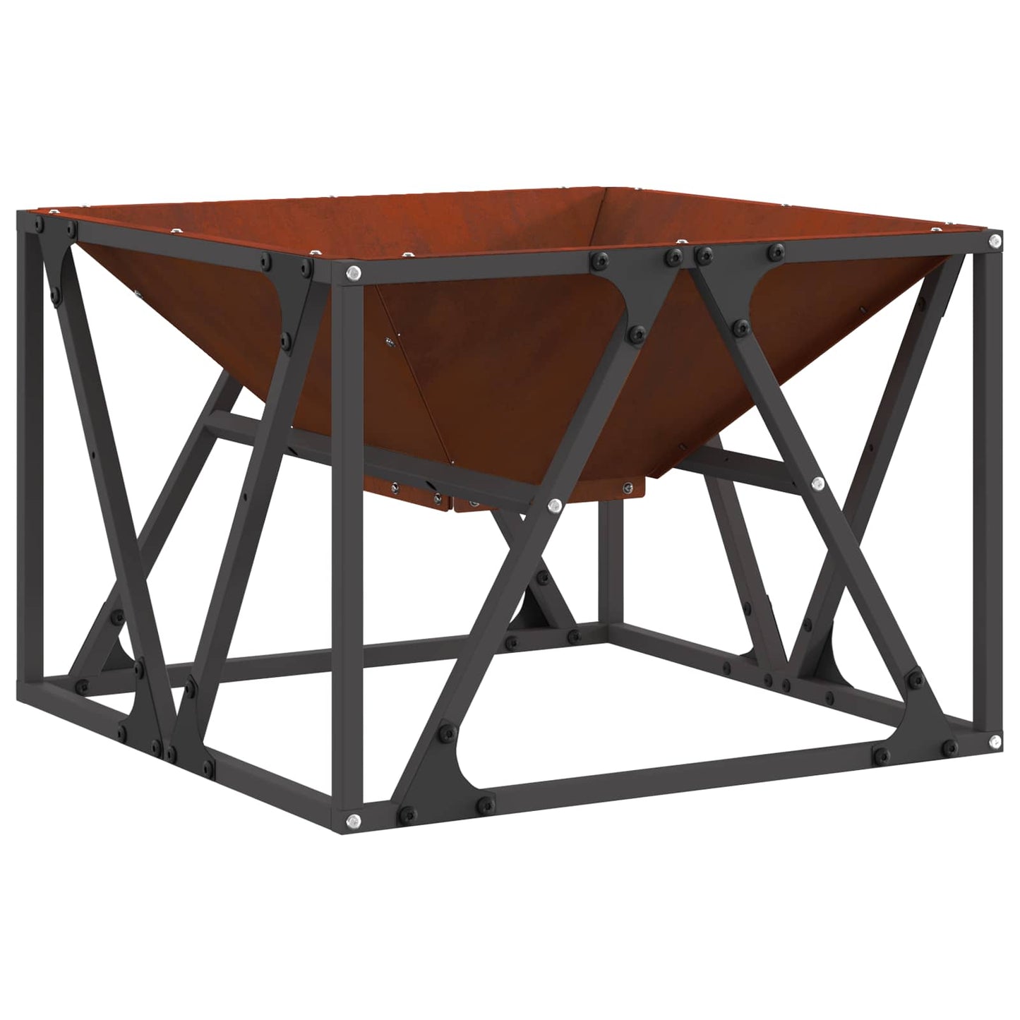 Vidaxl vuurkorf bruin 50 x 50 x 35 cm cortenstaal