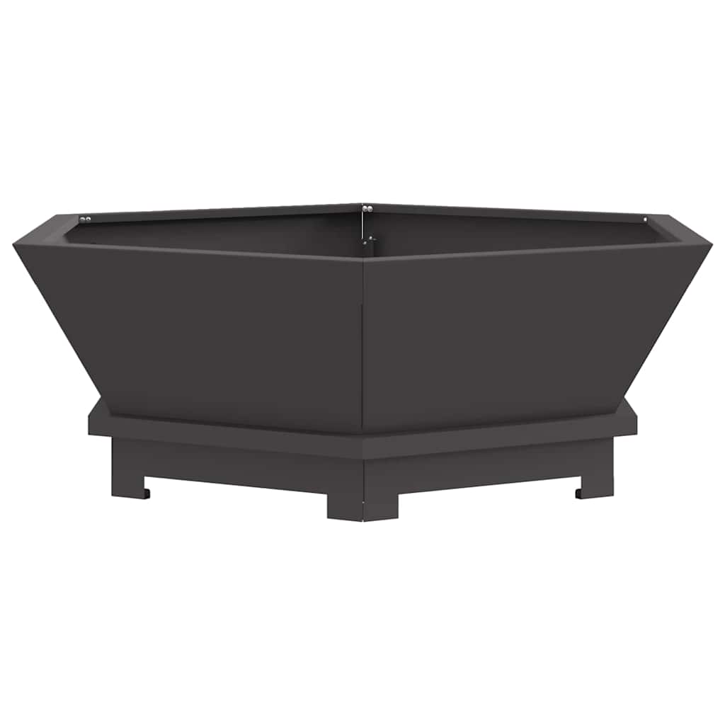 Braciere Vidaxl nero 75 x 75 x 28 cm in acciaio