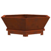 Vidaxl vuurkorf bruin 75 x 75 x 28 cm cortenstaal