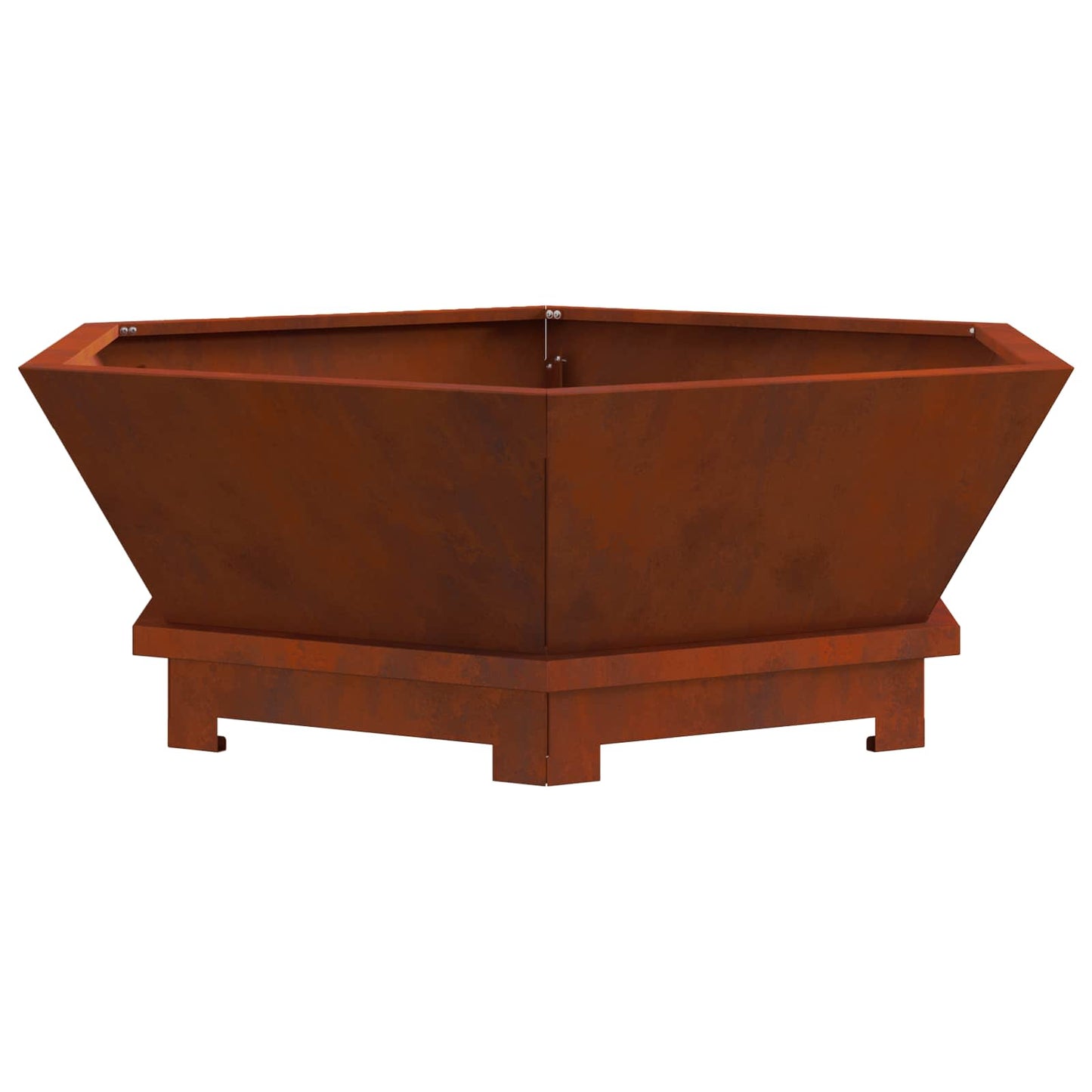 Vidaxl brasero marrón 75 x 75 x 28 cm acero corten