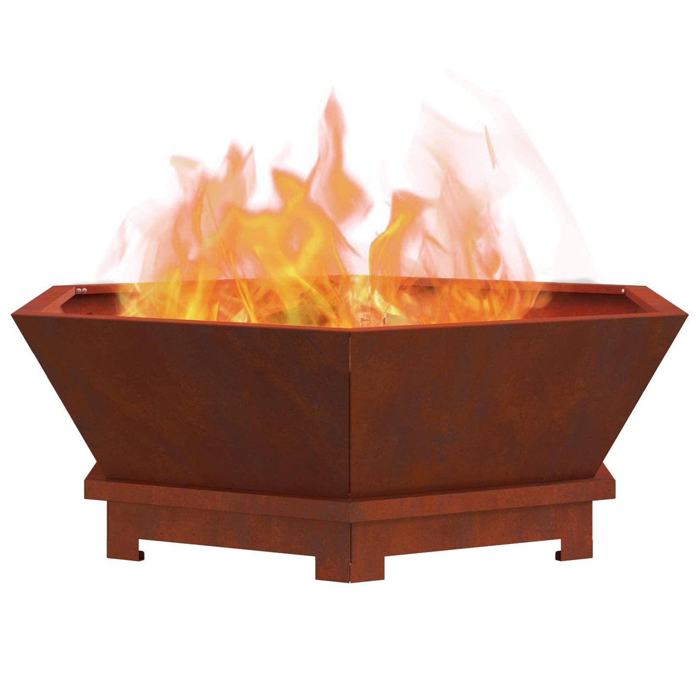 Vidaxl brasero marrón 75 x 75 x 28 cm acero corten