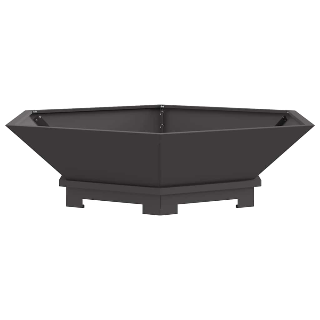 Braciere Vidaxl nero 100 x 100 x 28 cm in acciaio