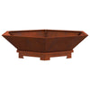 Braciere Vidaxl marrone 100 x 100 x 28 cm in acciaio corten
