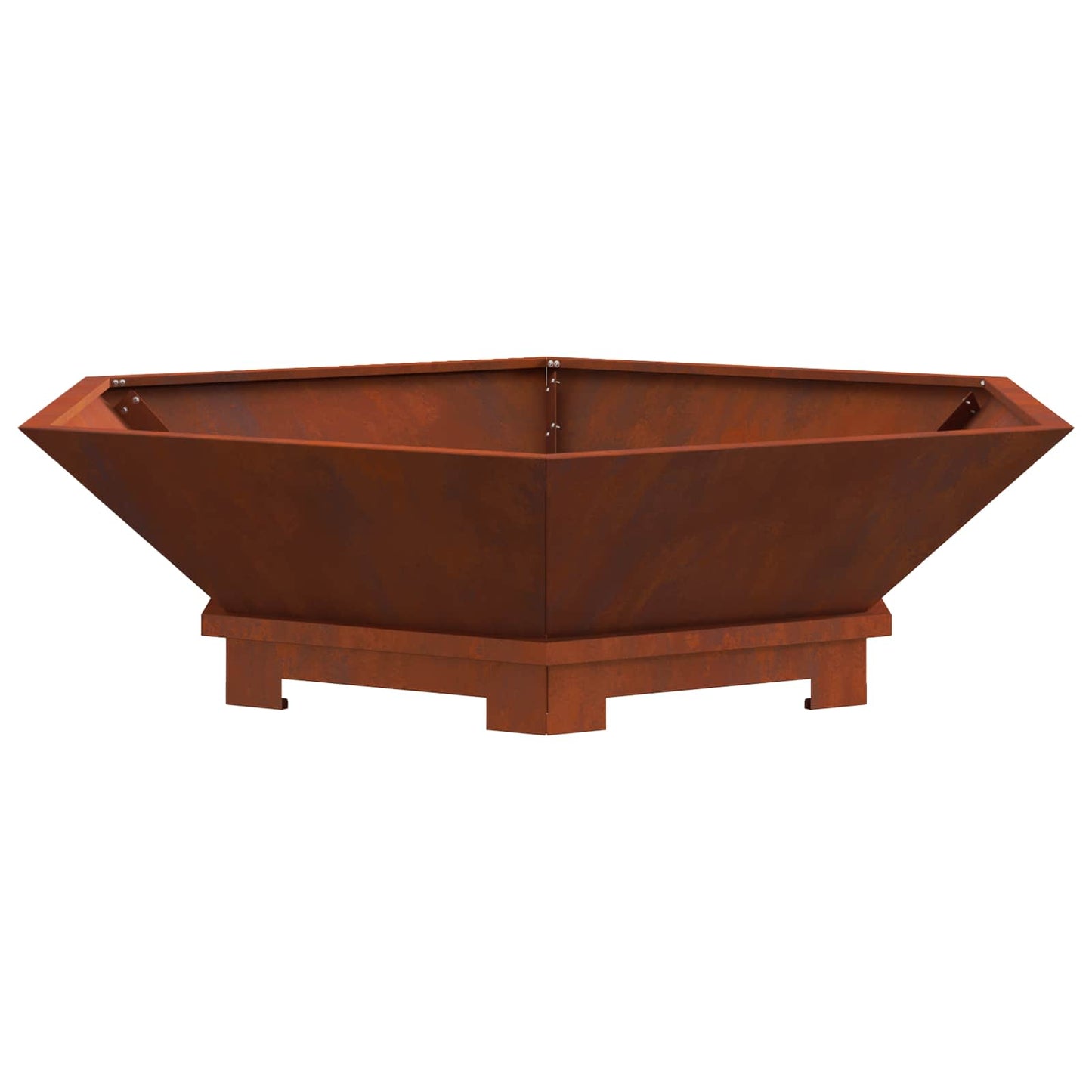 Braciere Vidaxl marrone 100 x 100 x 28 cm in acciaio corten