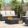 Vidaxl vuurkorf zwart 100 x 100 x 30 cm staal