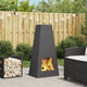 Braciere Vidaxl nero 50 x 35 x 100 cm in acciaio