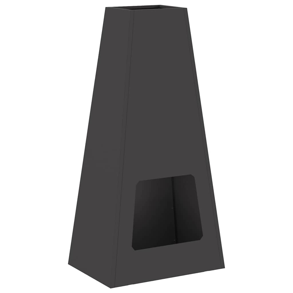 Braciere Vidaxl nero 50 x 35 x 100 cm in acciaio