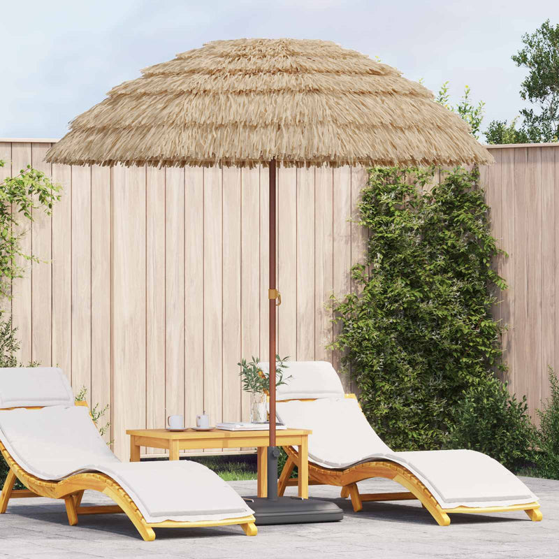 Vidaxl strandparasol naturel 255 x 255 x 255 cm polyester en staal