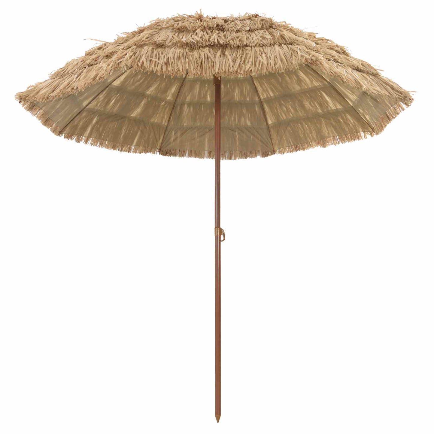 Vidaxl strandparasol naturel 255 x 255 x 255 cm polyester en staal