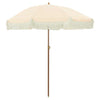 Vidaxl strandparasol geel en wit 160 x 160 x 196 cm polyester en staal