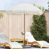 Vidaxl strandparasol grijs en wit 160 x 160 x 196 cm
