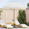 Vidaxl strandparasol grijs en wit 205 x 205 x 210 cm