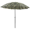 VidaXL paraguas pez camuflaje 220 x 193 cm poliéster oxford