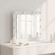 Specchio per il trucco Vidaxx bianco 60 x 55 x 18 cm vetro e legno con plastica