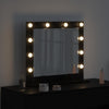 Vidaxx espejo de maquillaje rectangular roble negro 60 x 55 x 18 cm