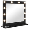 Vidaxx espejo de maquillaje rectangular roble negro 60 x 55 x 18 cm