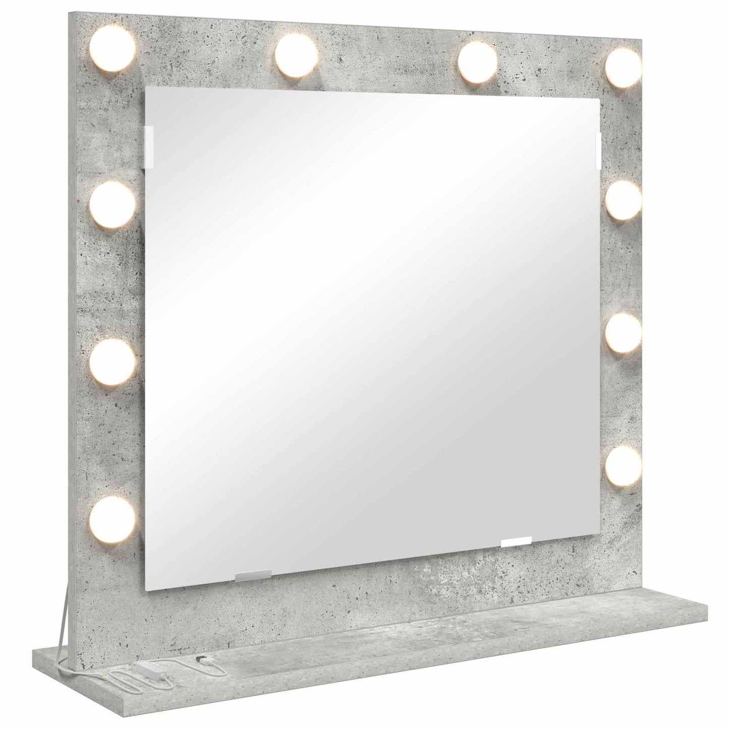 Vidaxx espejo de maquillaje rectangular gris hormigón 60 x 55 x 18 cm