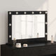 Vidaxx espejo de maquillaje rectangular roble negro 80 x 15 x 18 cm