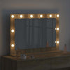Vidaxx espejo de maquillaje rectangular roble sonoma 80 x 55 x 18 cm