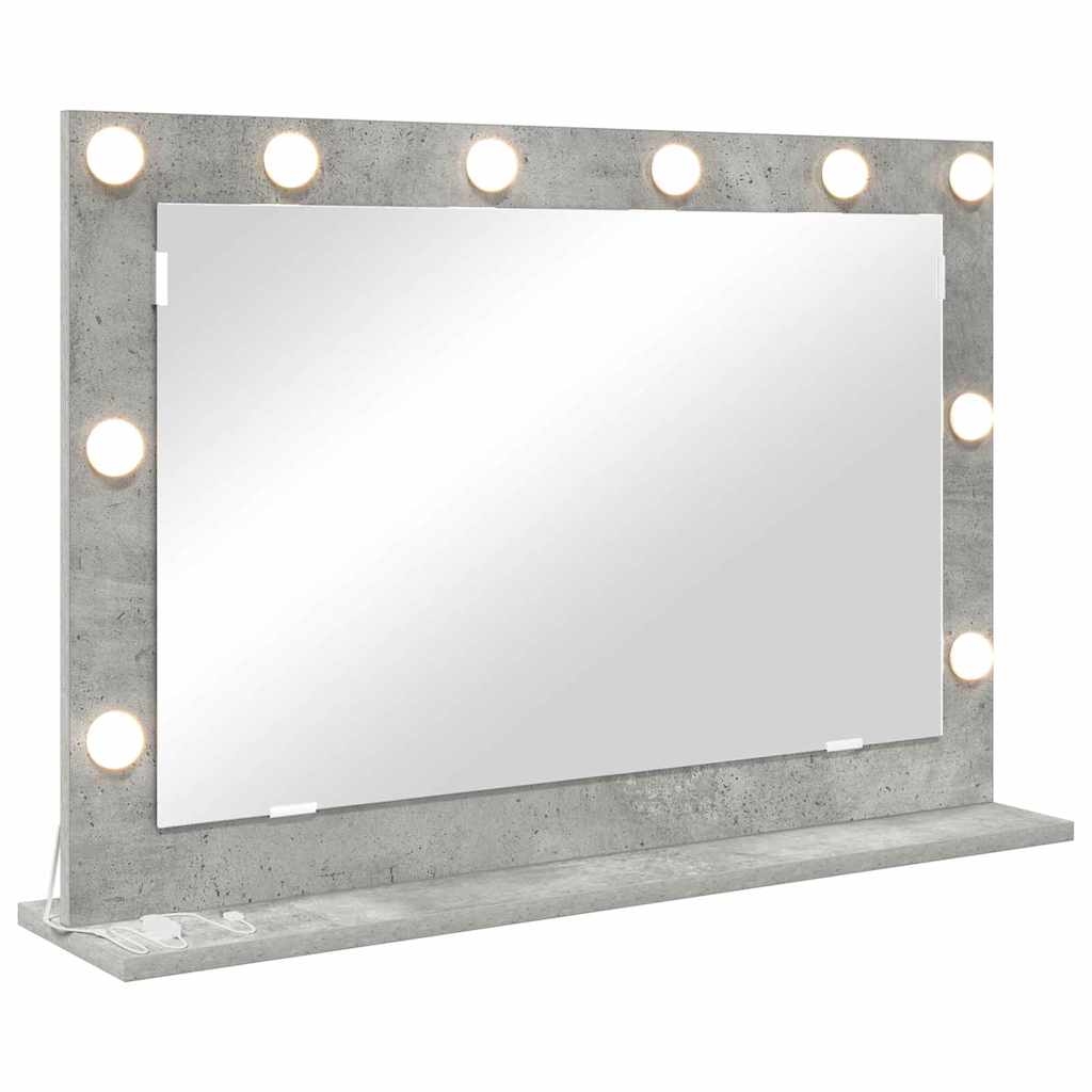 Vidaxx espejo de maquillaje rectangular gris hormigón 80 x 55 x 18 cm