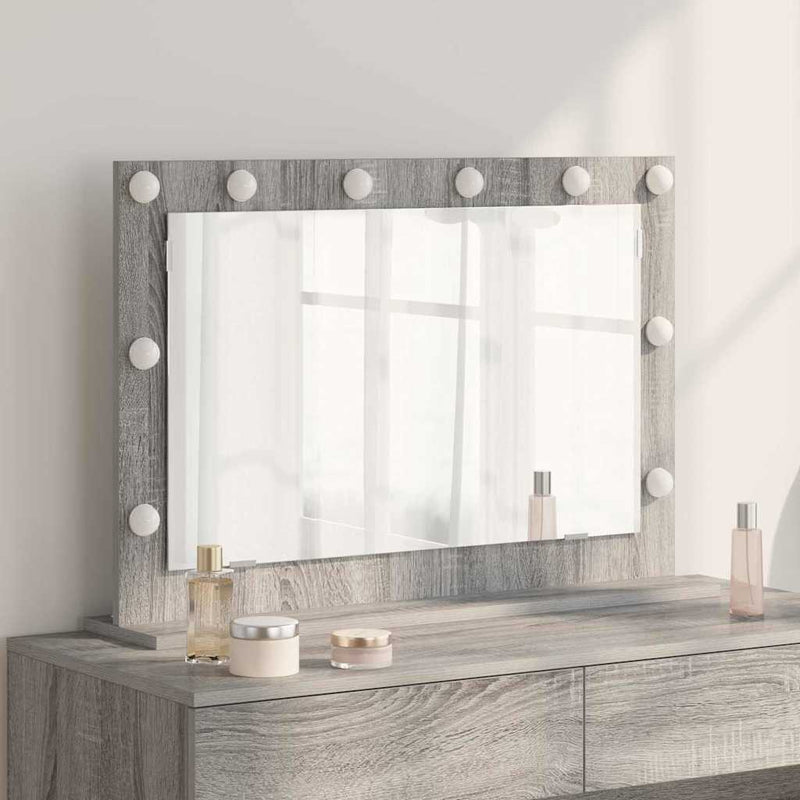 Specchio per il trucco Vidaxx rettangolare grigio Sonoma 80 x 55 x 18 cm