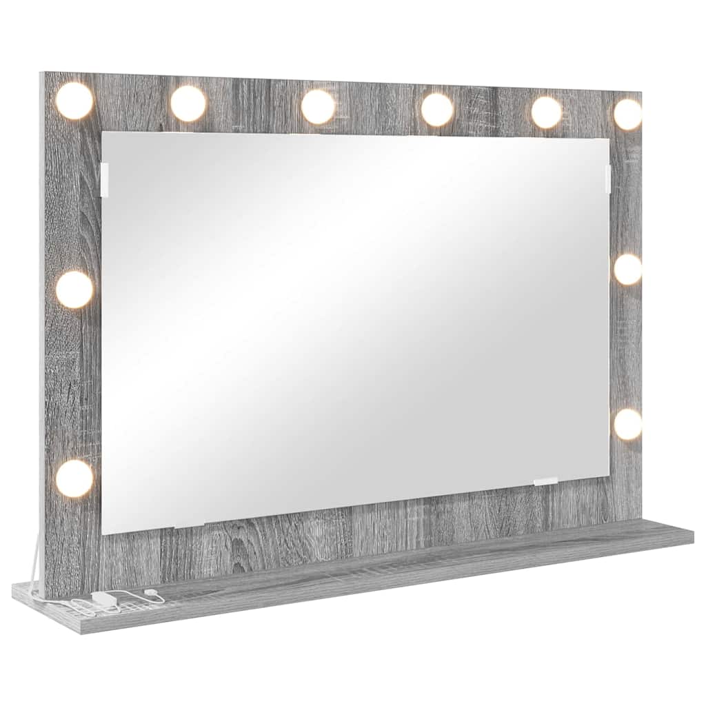 Specchio per il trucco Vidaxx rettangolare grigio Sonoma 80 x 55 x 18 cm
