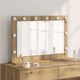Vidaxx espejo de maquillaje rectangular roble artesanal 80 x 55 x 18 cm