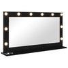Specchio per il trucco Vidaxx rettangolare rovere nero 100 x 55 x 18 cm