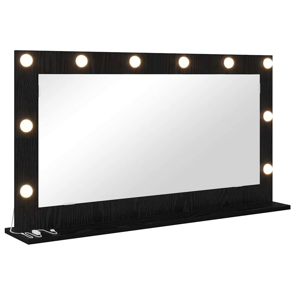 Specchio per il trucco Vidaxx rettangolare rovere nero 100 x 55 x 18 cm