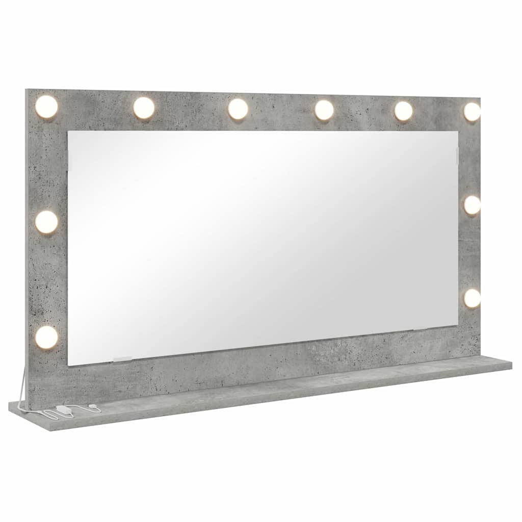 Vidaxx espejo de maquillaje rectangular gris hormigón 100 x 55 x 18 cm