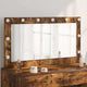 Vidaxx espejo de maquillaje rectangular roble ahumado 100 x 55 x 18 cm