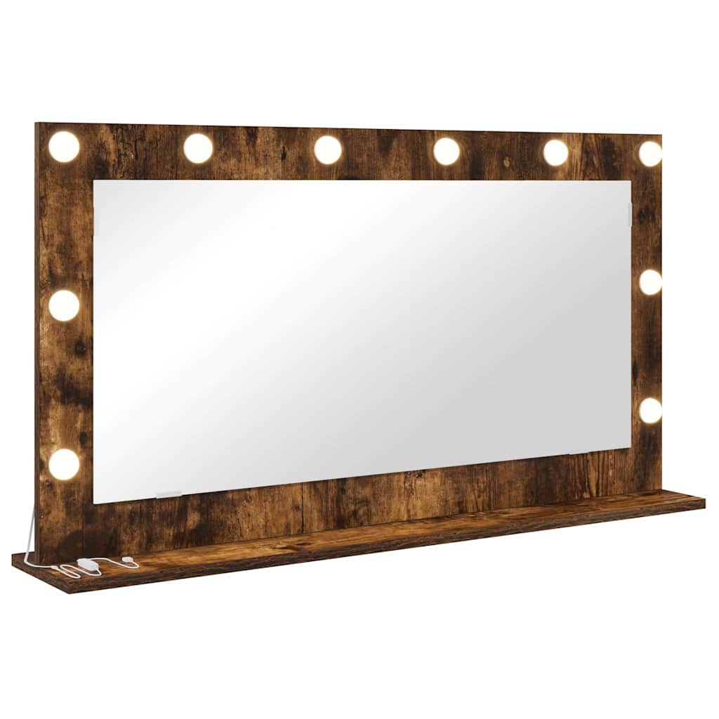 Vidaxx espejo de maquillaje rectangular roble ahumado 100 x 55 x 18 cm