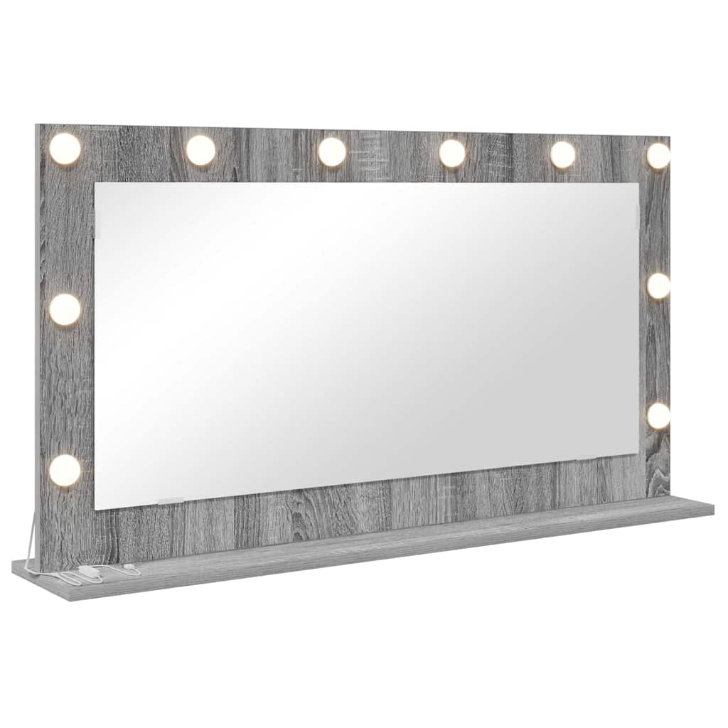 Vidaxx espejo de maquillaje rectangular gris sonoma 100 x 55 x 18 cm