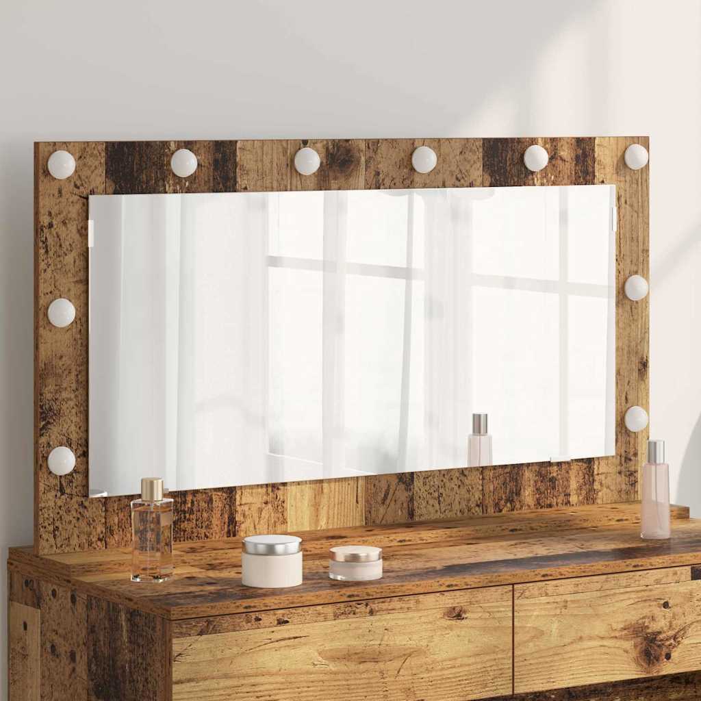 Specchio per il trucco Vidaxx rettangolare in legno vecchio 100 x 55 x 18 cm