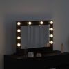 Vidaxx espejo de maquillaje rectangular roble negro 60 x 45 x 18 cm
