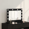 Vidaxx espejo de maquillaje rectangular roble negro 60 x 45 x 18 cm